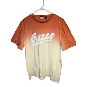 G-Star Men's XL Multicolor Ombré Graphic T-Shirt Logo Soft Fabric